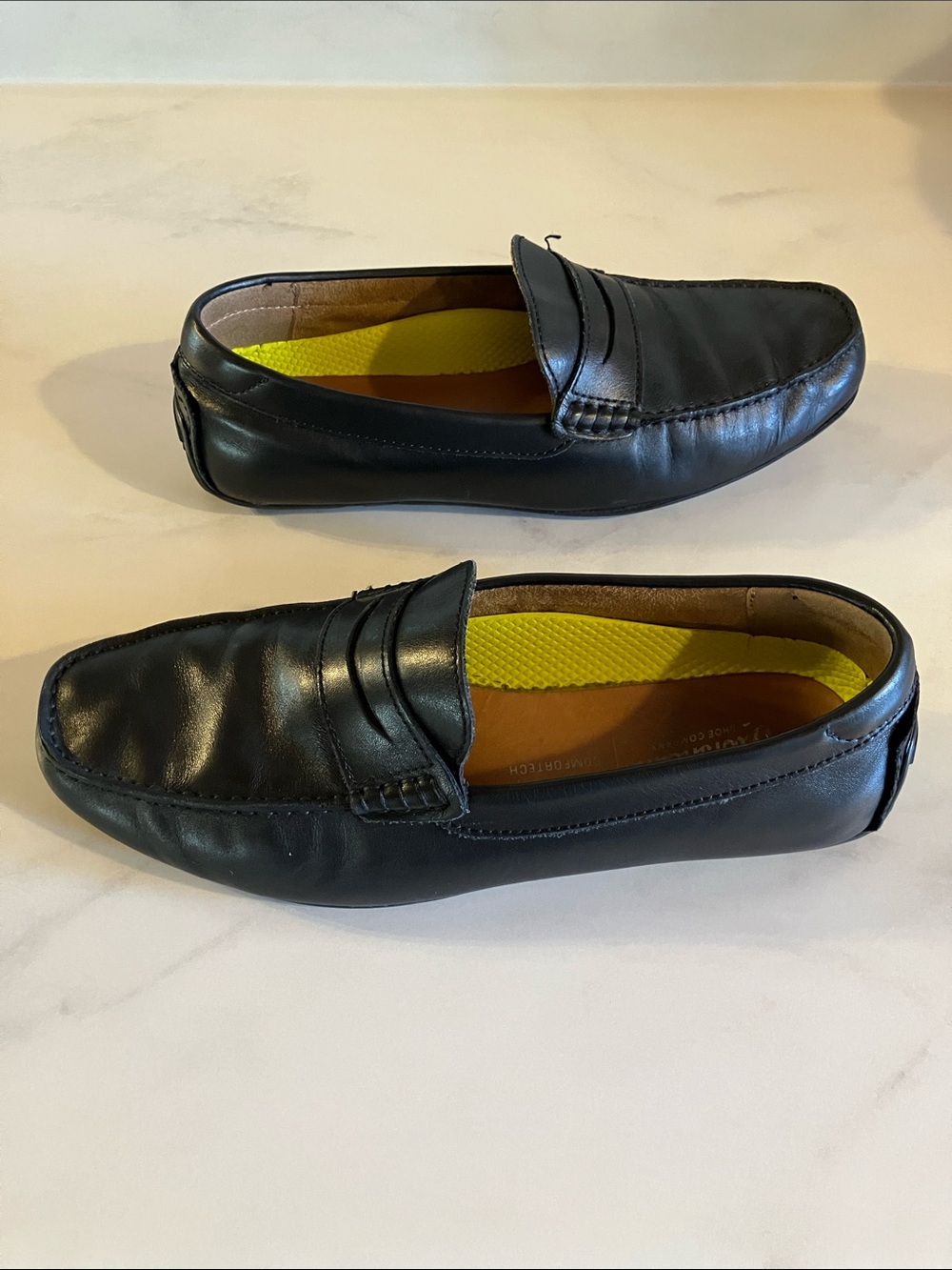 Florsheim Motor Smith Black Leather Men's Slip-On Loafers - Men’s US 9 - Picture 2 of 9